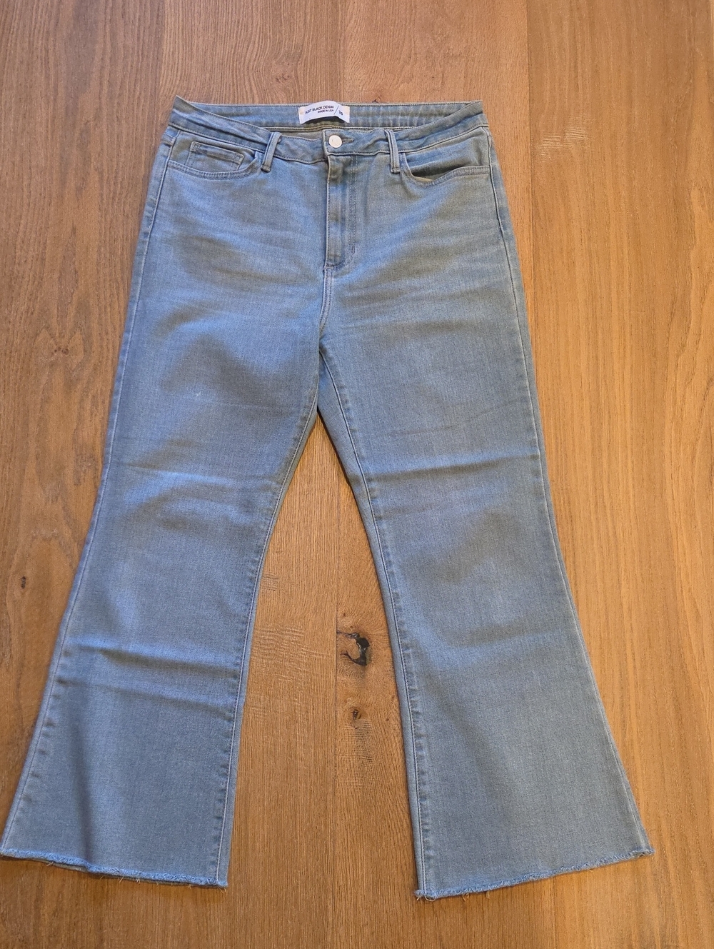 Just Black Pale Blue Kick Flare Jeans